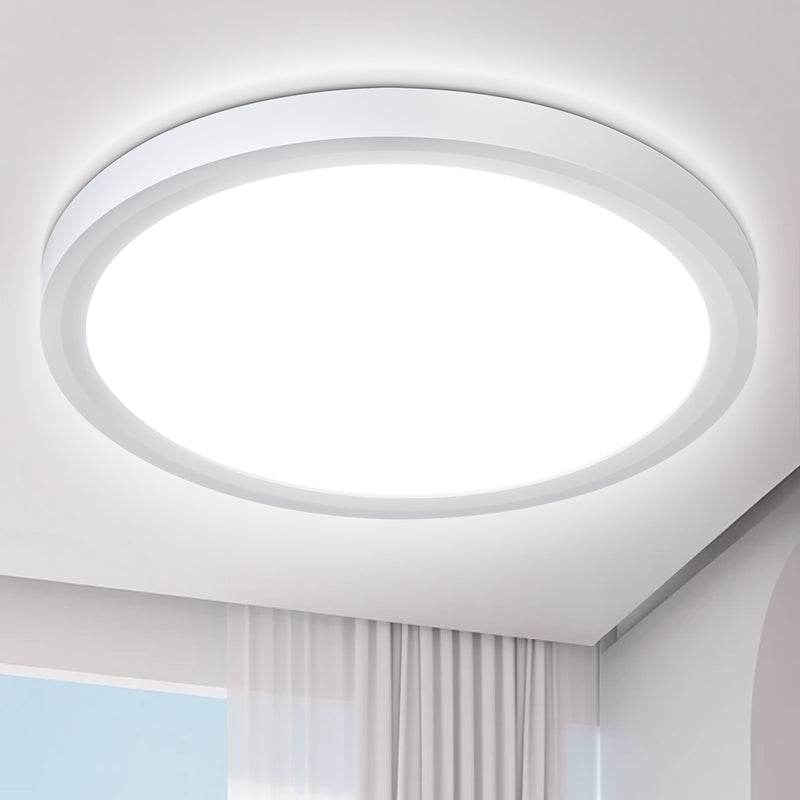 Defurhome Bathroom Ceiling Light,15W,5000K Daylight White Lighting Apparatus, Waterproof IP54 Lighting Installations,Dome,Modern,Flush Ceiling Light for Kitchen,Toilet,Porch,Bedroom,Ø18CM(White)