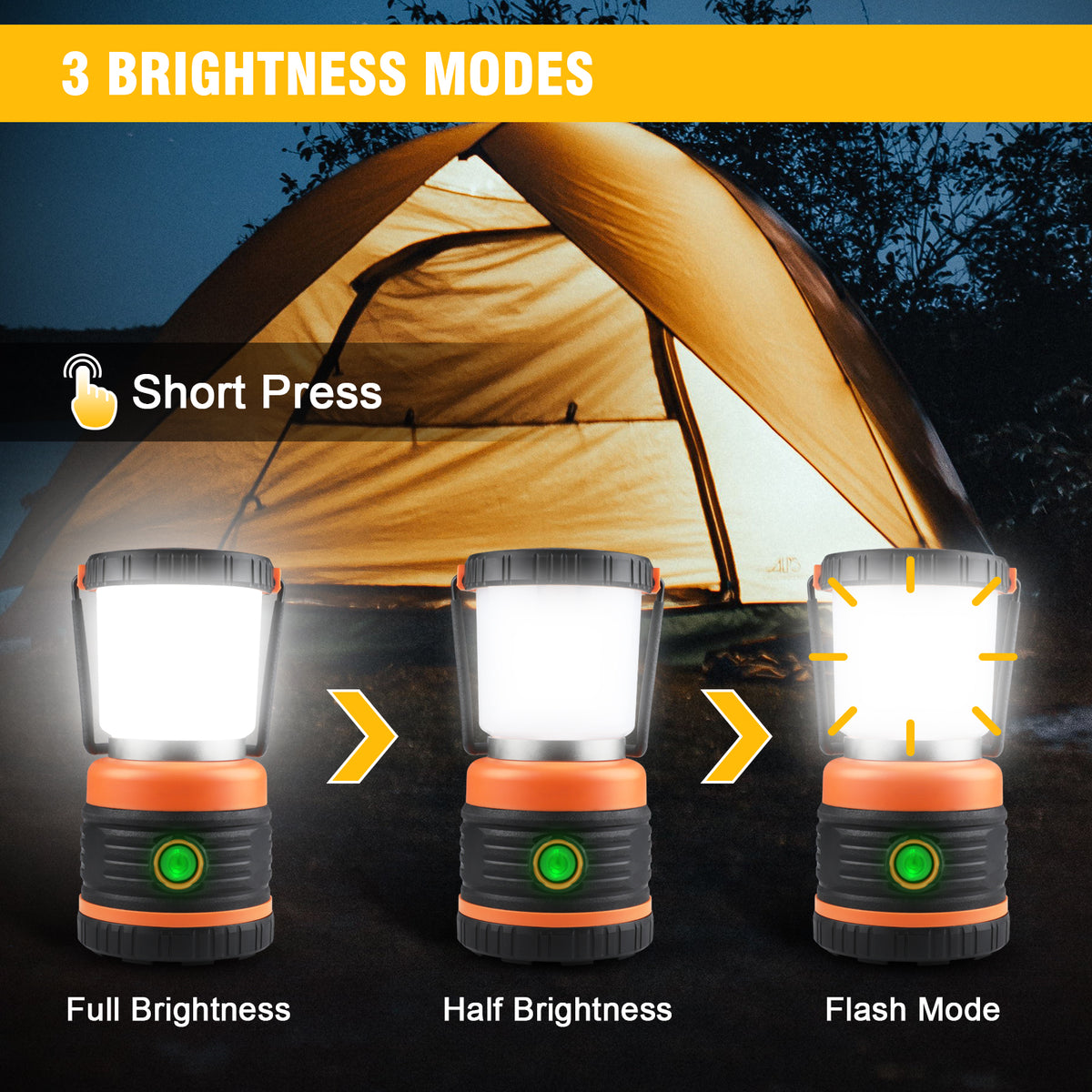 Defurhome Camping Lantern Rechargeable,Led Camping Lights Lamp,Battery Operation Emergency Electric Lanterns Light for Power Cuts, Storm, Emergency Lighting, Fishing, Hiking