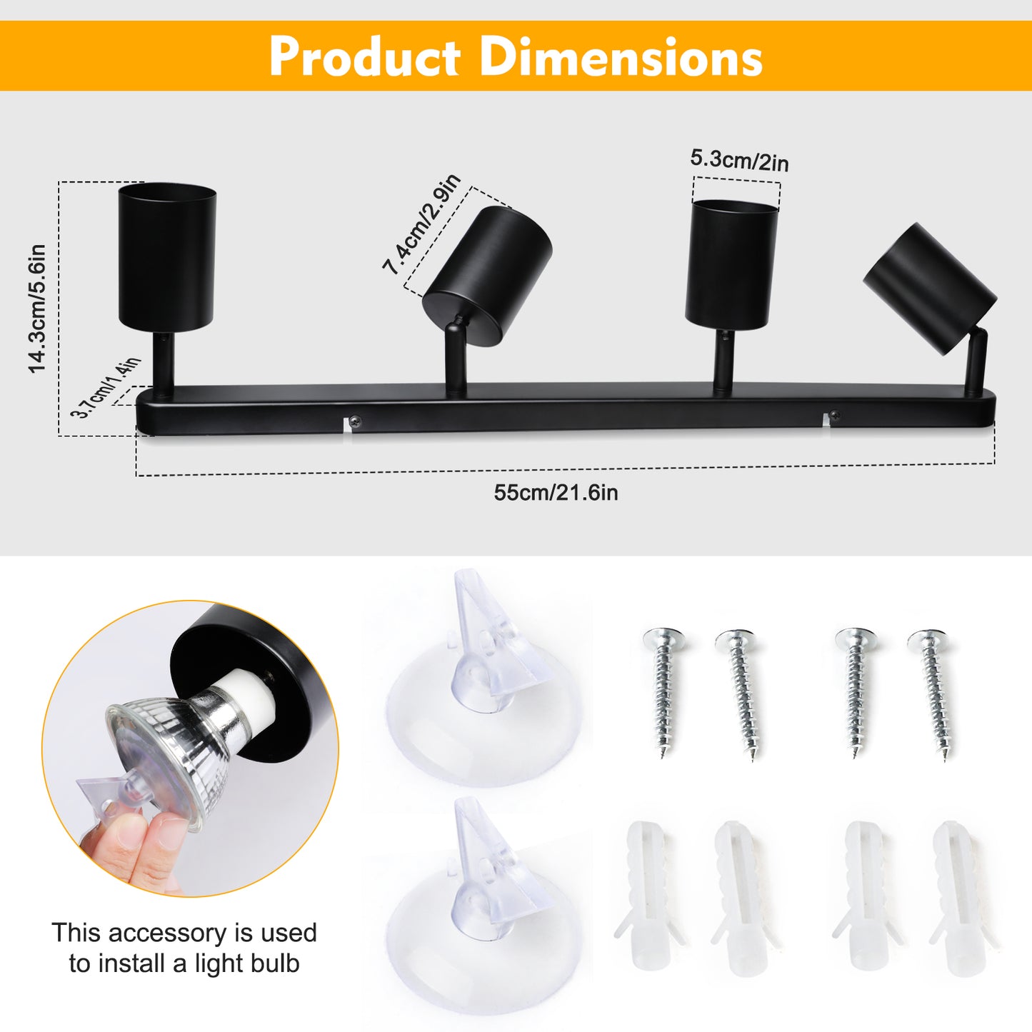 Defurhome 4 Way Spotlight Ceiling Lights, Modern Kitchen Ceiling Lamps Fittings Black, Industrial Ceiling Spots Wall Lights, Adjustable GU10 Spotlights for Bedroom Living Room,Bulbs Not Included