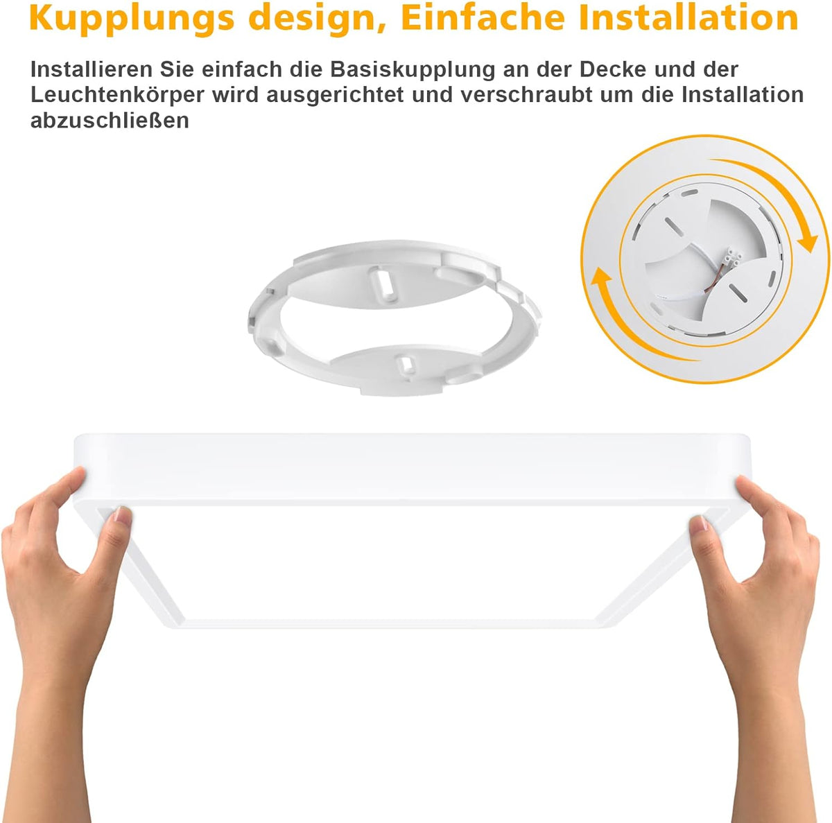 Defurhome LED Quadrat Deckenleuchte Flach,18W(Ersetzt 100W Glühbirne),1500LM,IP54 Wasserfest Badlampe,3cm Ultra Dünn,4000K Neutralweiß,Ideal für Wohnzimmer,Küche,Balkon,22cm(Weiß) [Energieklasse F]