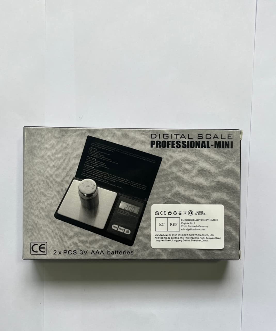 Defurhome 200g / 0,01g Taschenwaage, mit beleuchteter LCD-Anzeige Digitale Waage Feinwaage Digitalwaage/Goldwaage/Münzwaage