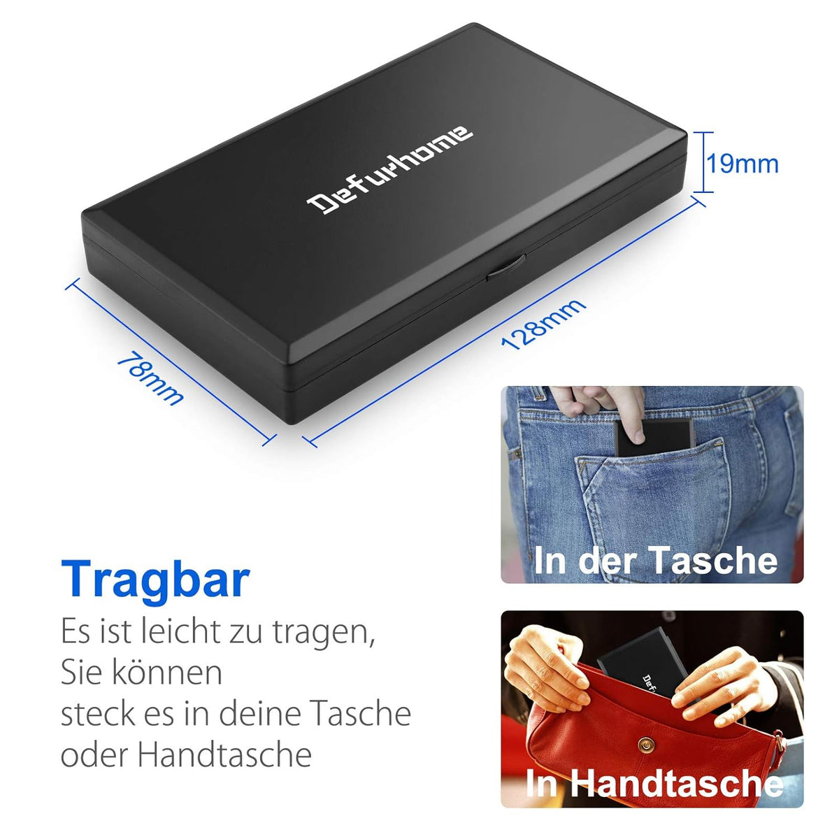 Defurhome 200g / 0,01g Taschenwaage, mit beleuchteter LCD-Anzeige Digitale Waage Feinwaage Digitalwaage/Goldwaage/Münzwaage