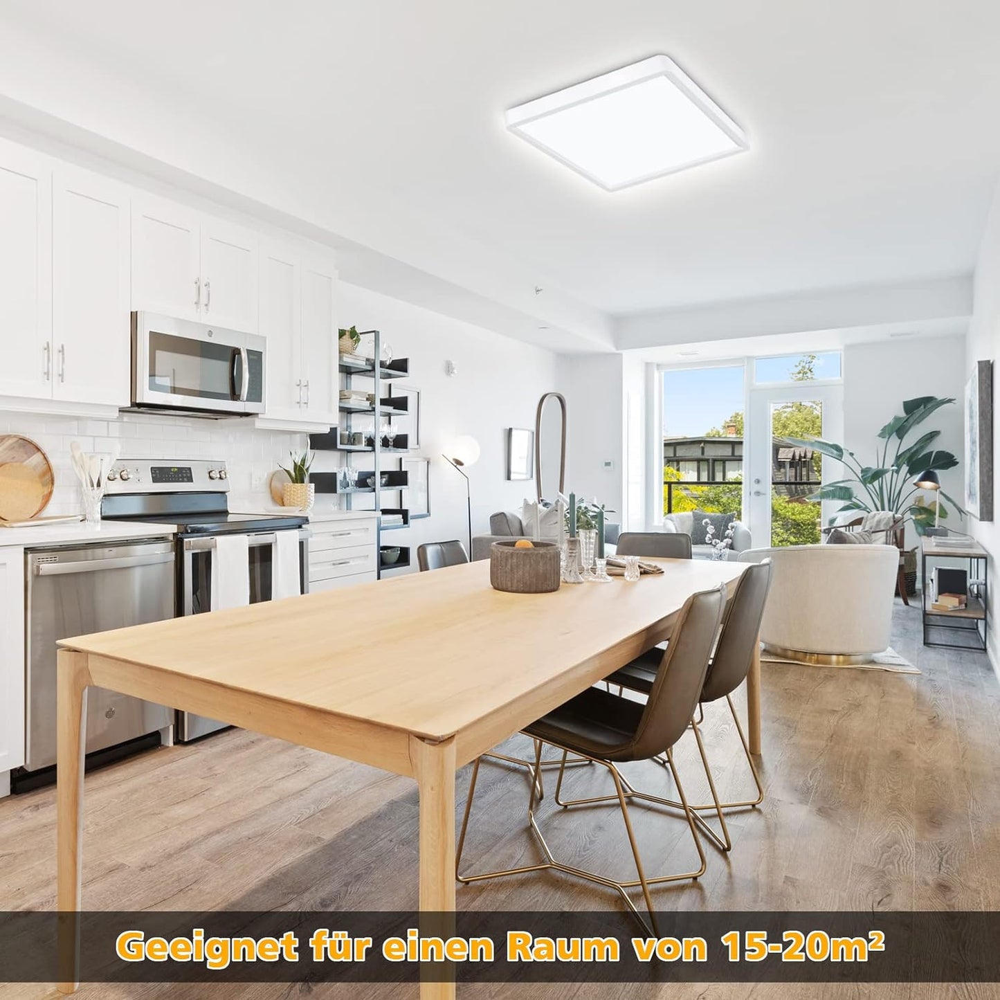 Defurhome Quadrat Deckenleuchte Flach,24W(Ersetzt 150W Glühbirne),2200LM,IP54 Wasserfest Badlampe,3cm Ultra Dünn,4000k Neutralweißer,Ideal für Schlafzimmer,Wohnzimmer,Küche,Flur,30cm(Weiß) [Energieklasse F]