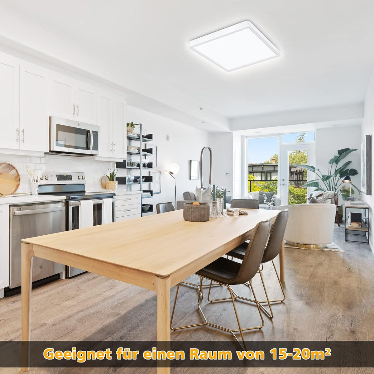 Defurhome Quadrat Deckenleuchte Flach,24W(Ersetzt 150W Glühbirne),2200LM,IP54 Wasserfest Badlampe,3cm Ultra Dünn,4000k Neutralweißer,Ideal für Schlafzimmer,Wohnzimmer,Küche,Flur,30cm(Weiß) [Energieklasse F]