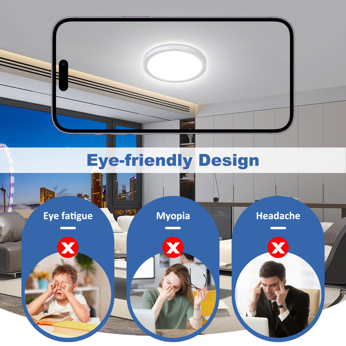 Defurhome Bathroom Ceiling Light,15W,5000K Daylight White Lighting Apparatus, Waterproof IP54 Lighting Installations,Dome,Modern,Flush Ceiling Light for Kitchen,Toilet,Porch,Bedroom,Ø18CM(White)