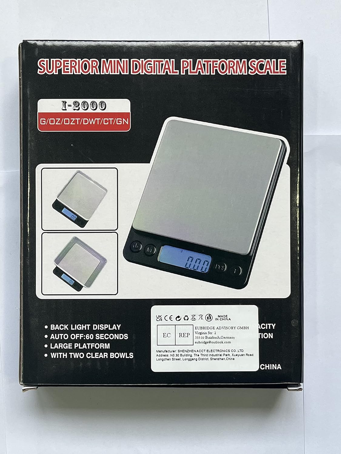 Defurhome Feinwaage 0.01g, Digitalwaage 500g/0.01g Taschenwaage, mit beleuchteter LCD-Anzeige, PCS Funktion,Tara-Funktion,6 Einheiten Konvertierung,TaschenwaageGoldwaage Münzwaage Küchenwaagen