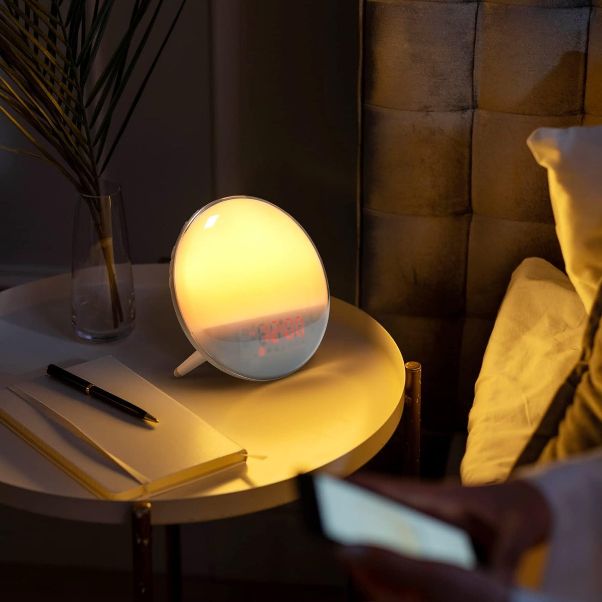 Defurhome Wake Up Licht Lichtwecker - Radiowecker Sonnenaufgang Sonnenuntergang mit Dual Wecker, 7 Farben Licht,7 natürlichen Sounds & FM Radio & Snooze Funktion für Erwachsene & Kinder [Energieklasse G]